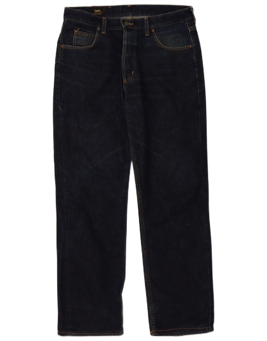 Lee Herre Chicago Straight Jeans W36 L32 Marineblå Bomuld