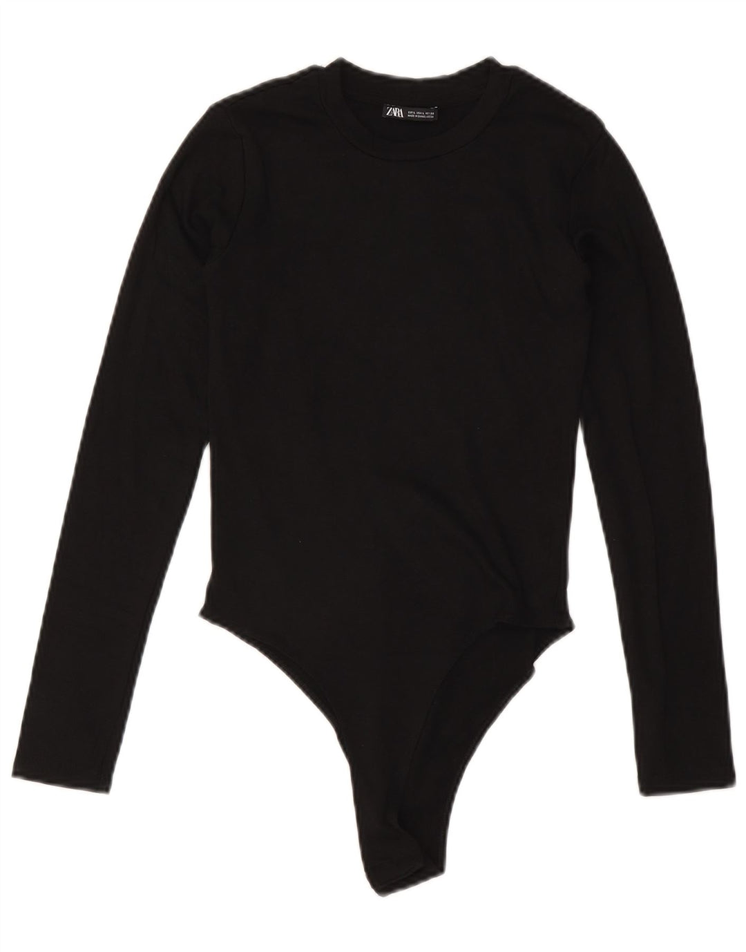 ZARA langærmet bodysuit til kvinder UK 14 Large Black