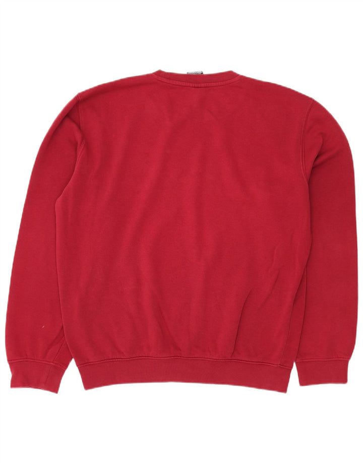 Champion Herre Grafisk Sweatshirt Jumper Stor Rød Bomuld