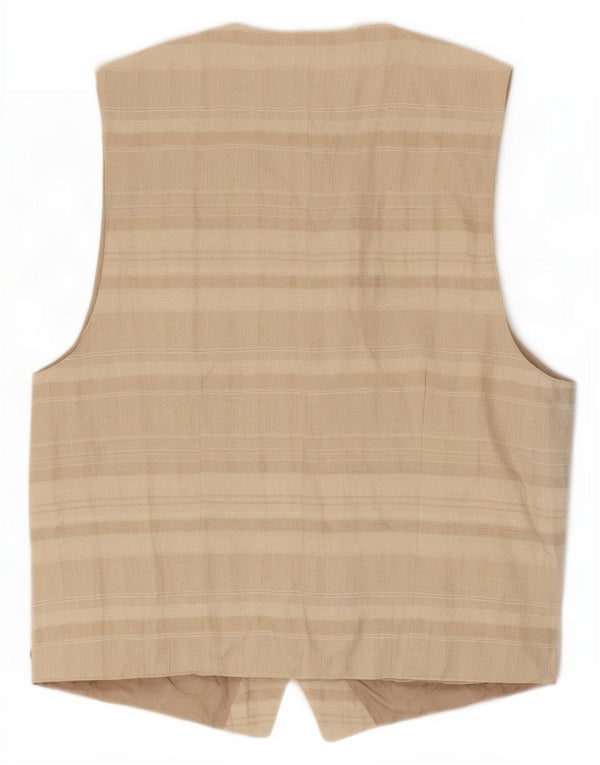 Porto Di Panama Herrevest IT 44 XS Beige Stribet Bomuld