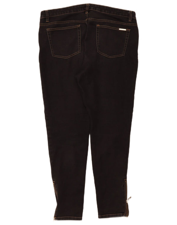 Michael Kors Dame Jegging Jeans US 12 Large W31 L31 Sort Bomuld