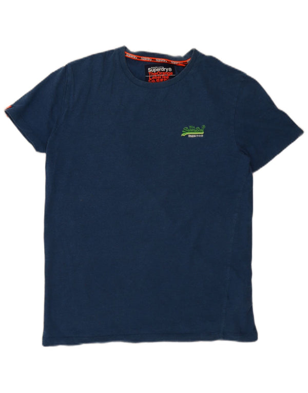 Superdry Herre T-shirt Top Medium Marineblå Bomuld