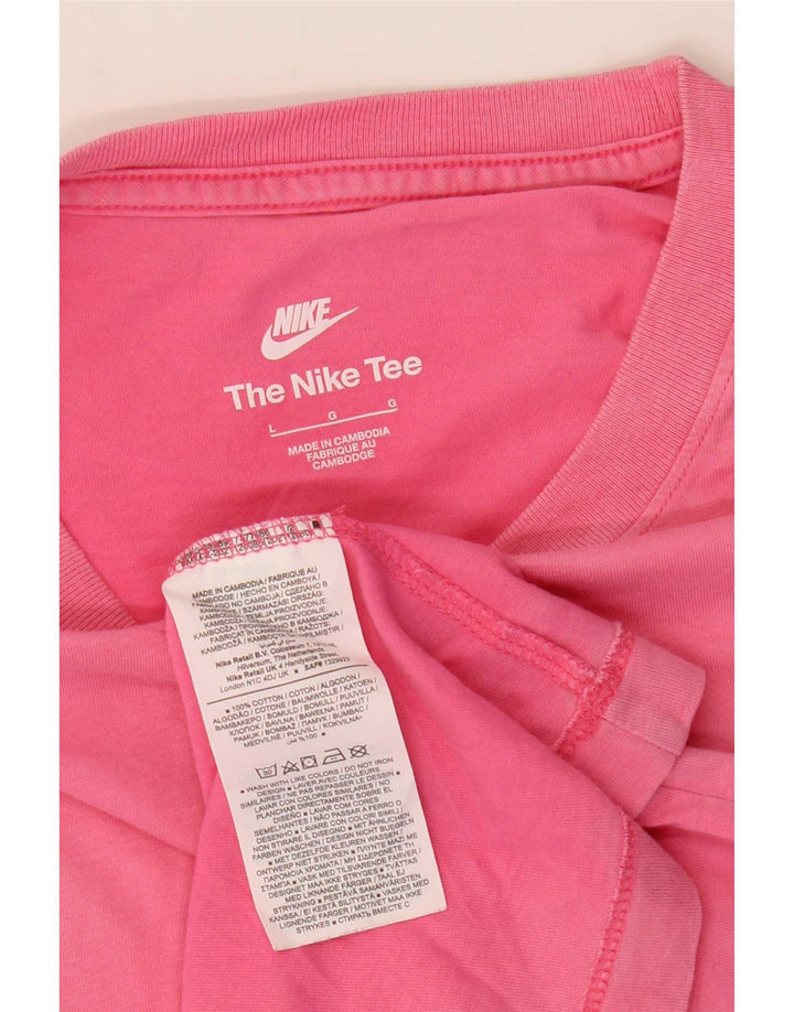 Nike Herre T-shirt Top Stor Pink Bomuld