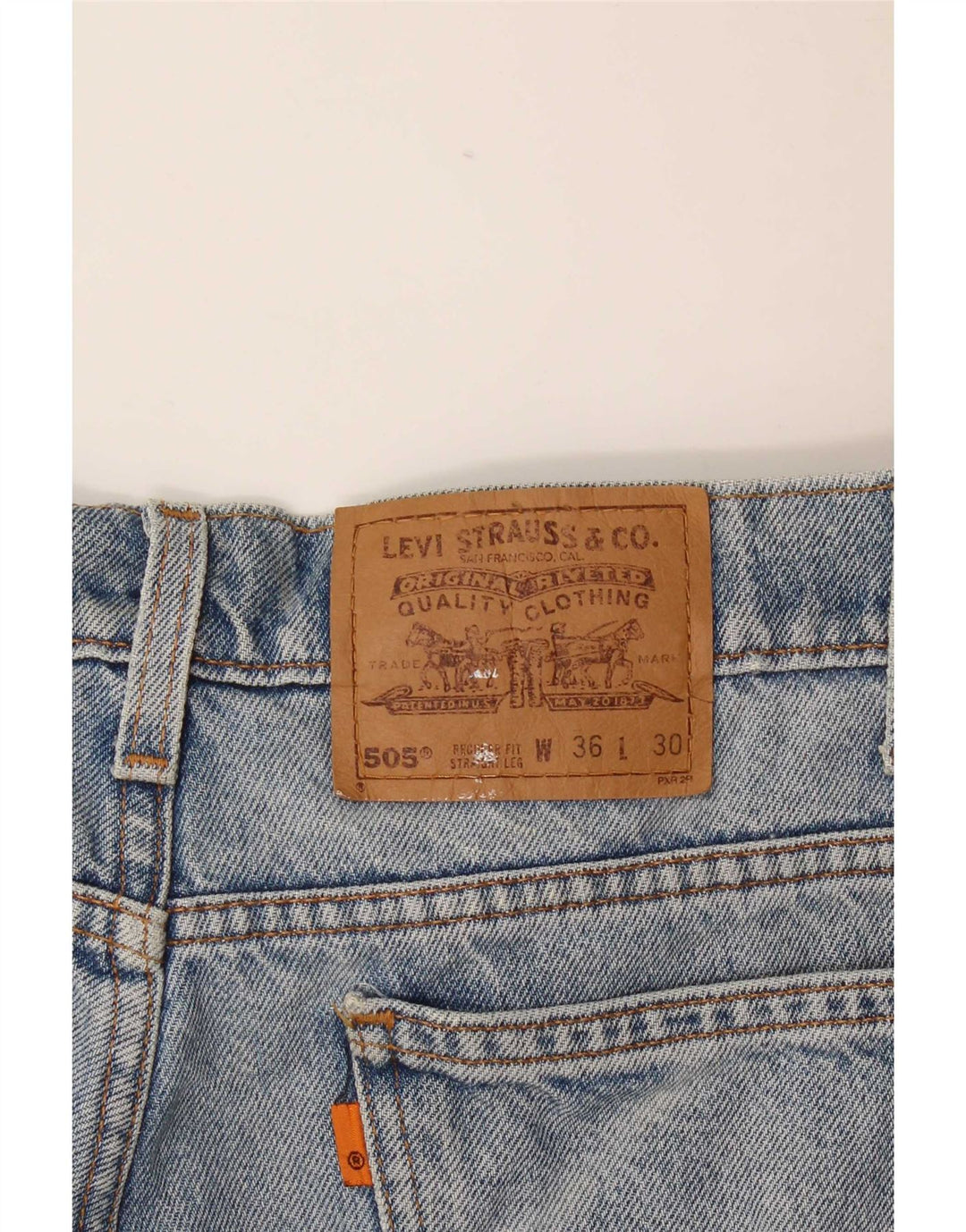 Levi's Herre 505 Straight Jeans W36 L30 Blå Bomuld