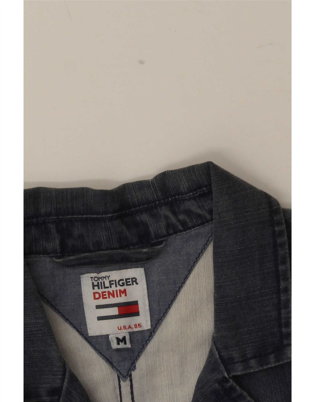 Tommy Hilfiger Dame 3-knaps Denim Blazer Jacket UK 12 Medium Navy Blue