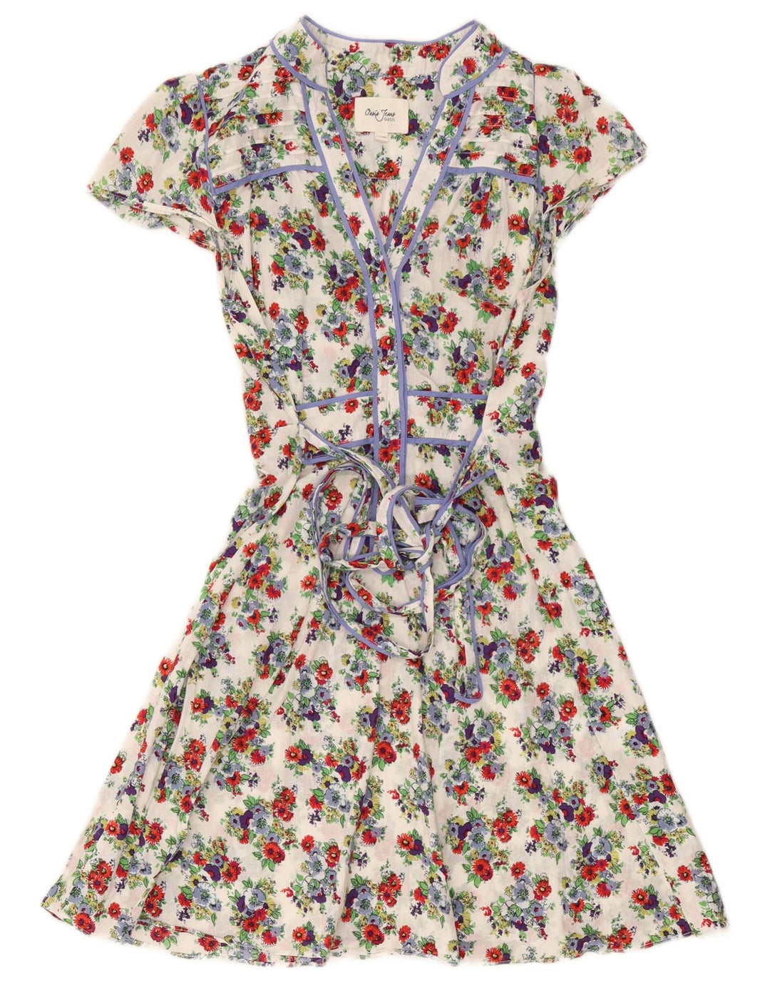 Oasis Dame A-Line Kjole UK 12 Medium White Floral