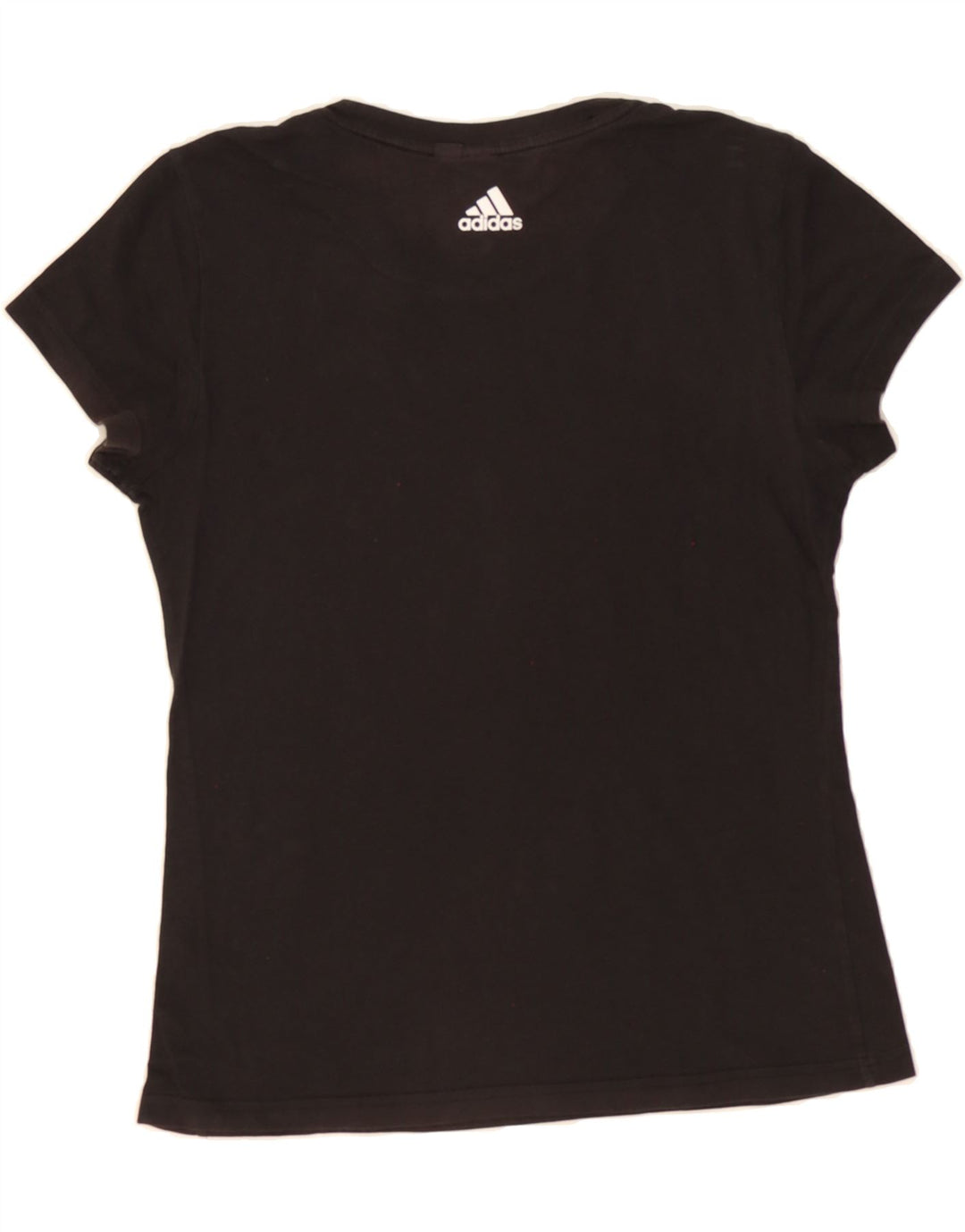 ADIDAS Womens Graphic T-Shirt Top UK 10 Small Black Vintage Adidas and Second-Hand Adidas from Messina Hembry 