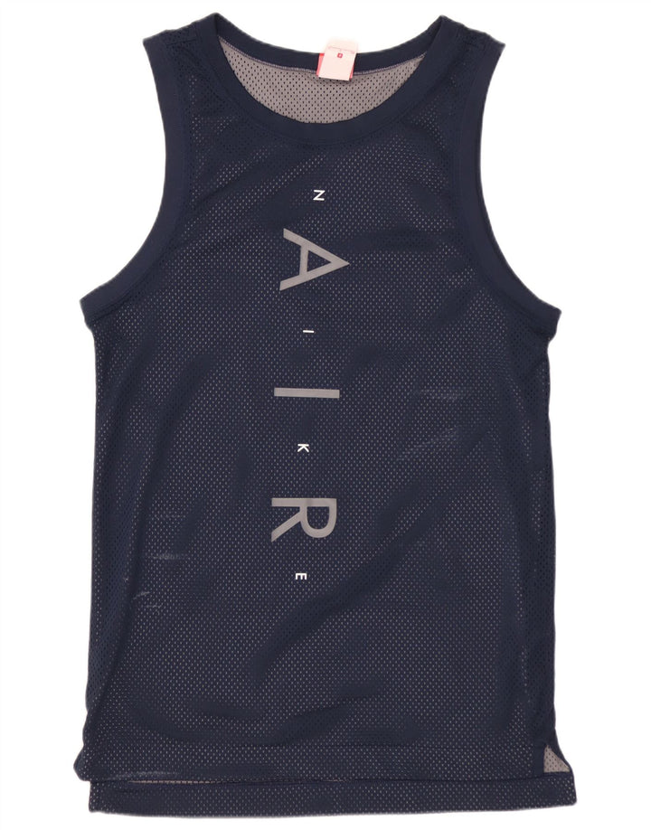 NIKE grafisk vest til mænd, lille marineblå polyester