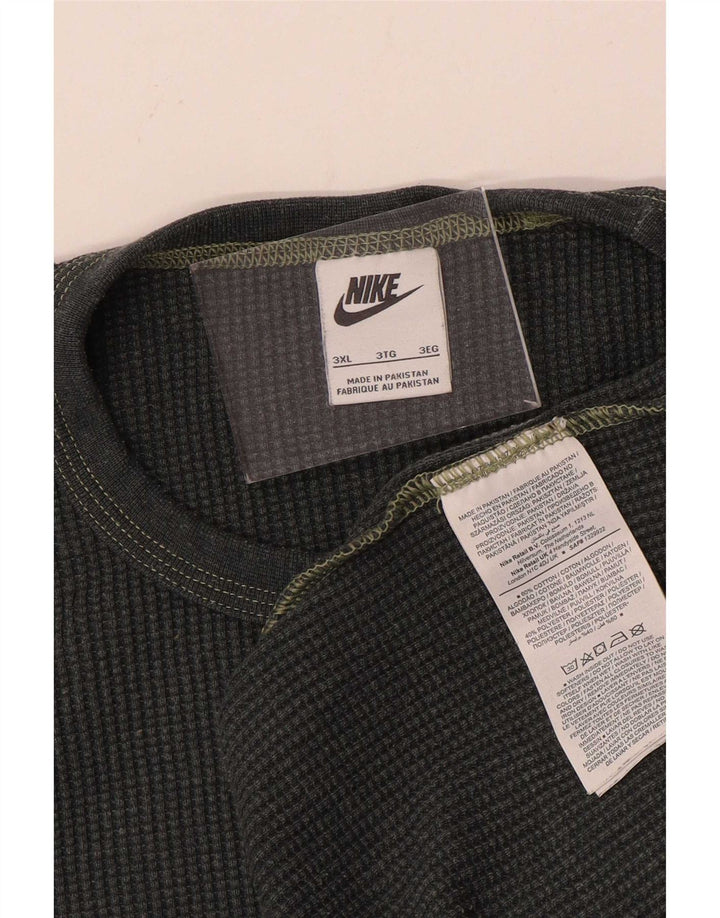 Nike Herre Top Langærmet 3XL Grå Bomuld