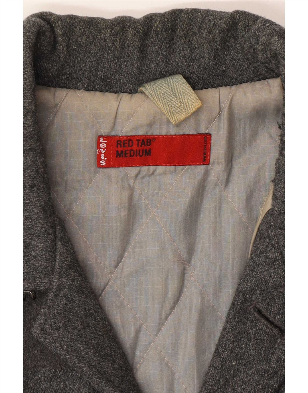 Levi's Herre 3-knaps Windbreaker Coat UK 38 Medium Grey Uld