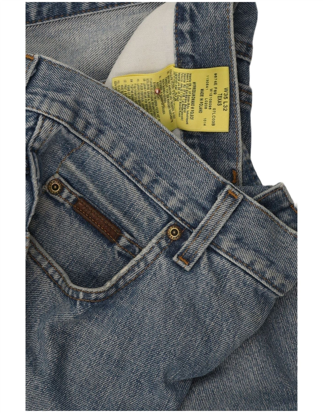 Wrangler Herre Texas Straight Jeans W35 L29 Blå Bomuld