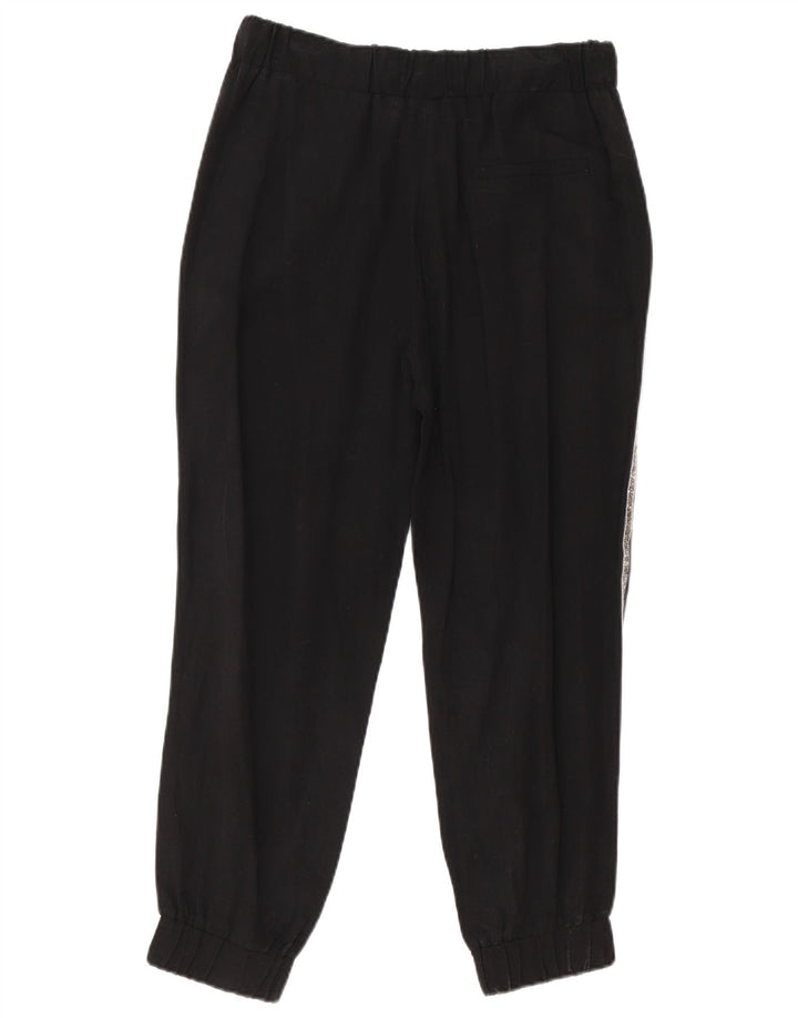 Zara Womens Joggers Cropped Trousers Medium W28 L25 Sort Tencel