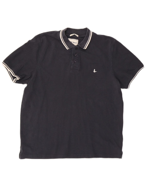 Jack Wills Herre Classic Fit Polo Shirt Large Navy Blue Bomuld