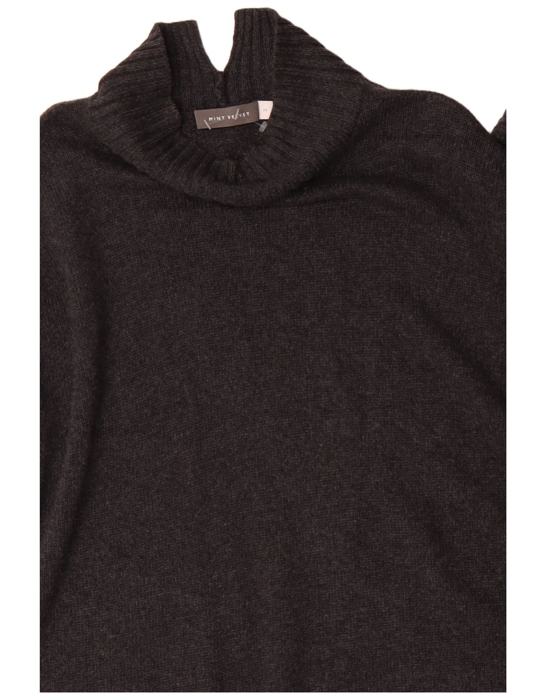 MINT FLØJEL Dame Langærmet Oversized Jumper Kjole UK 14 Medium Grey