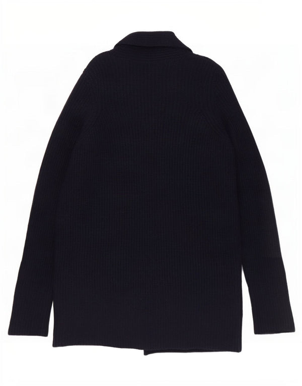 Jigsaw Womens Oversized Longline Cardigan Sweater UK 10 Small Navy Blue