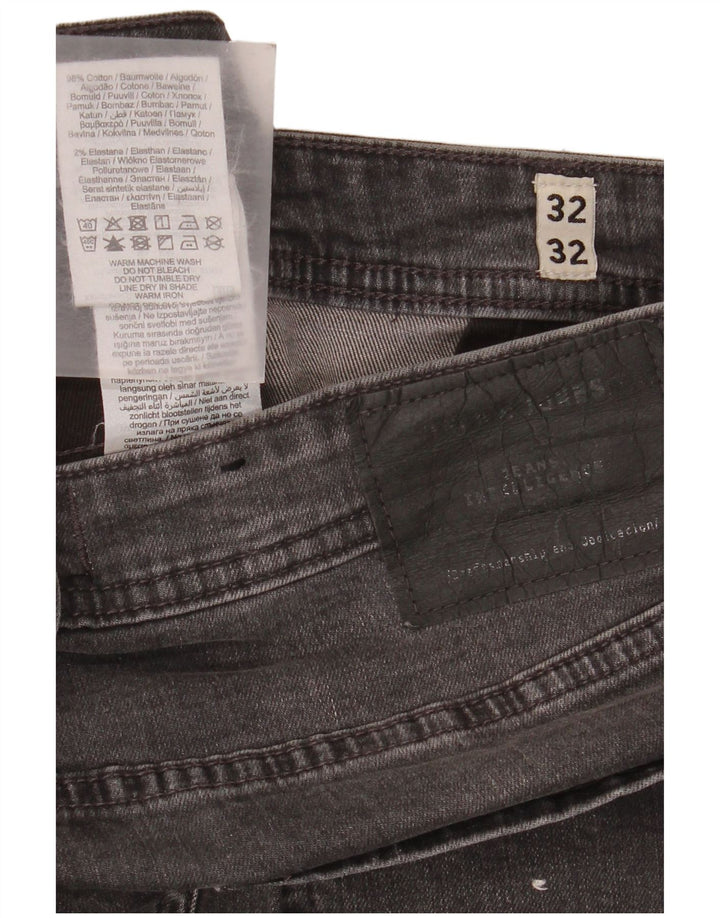 Jack & Jones Herre GLENN Slim Jeans W32 L32 Grå Bomuld