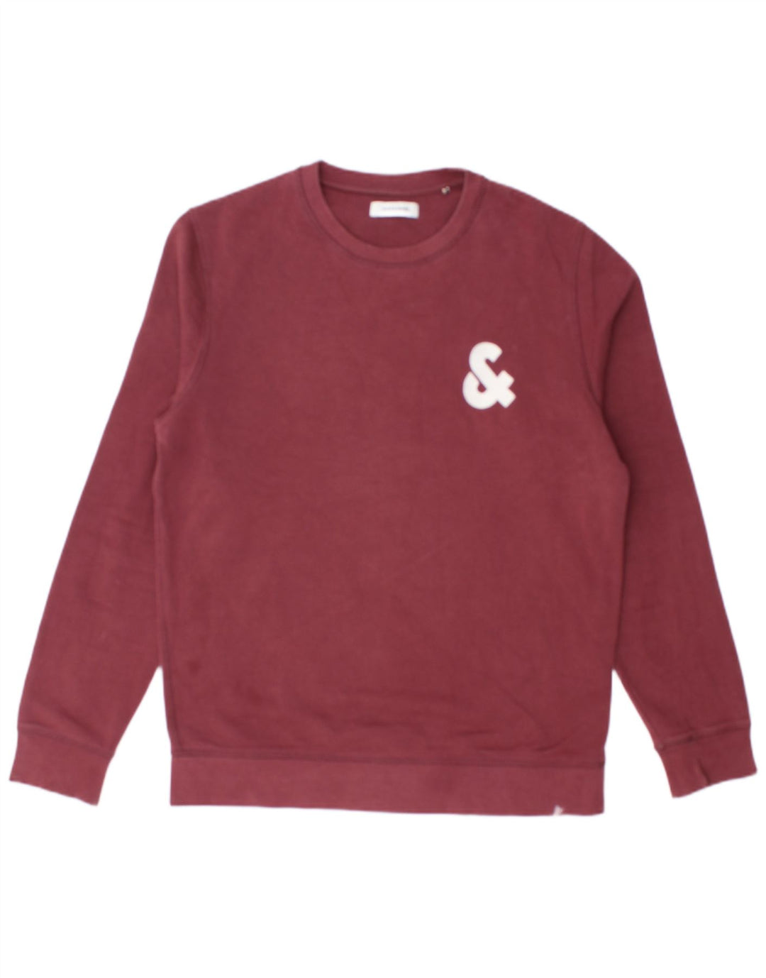 JACK & JONES Grafisk sweatshirt til mænd Medium Bourgogne bomuld
