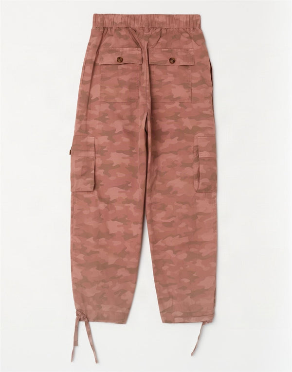 Marks & Spencer Dame Crop Cargo Bukser UK 6 XS W26 L23 Pink Camouflage
