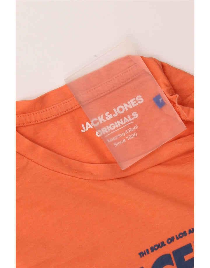 Jack & Jones Herre grafisk T-shirt Top Stor Orange