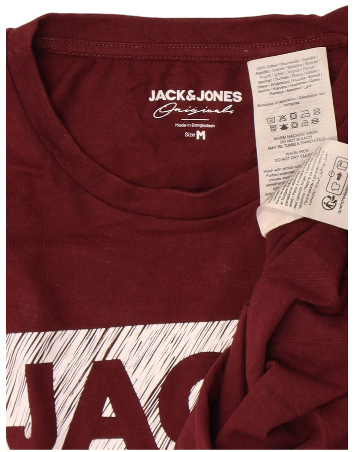 Jack & Jones Herre grafisk T-shirt Top Medium rødbrun bomuld