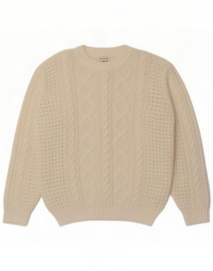 C&A Herre sweater med rund hals, Medium Off White Akryl