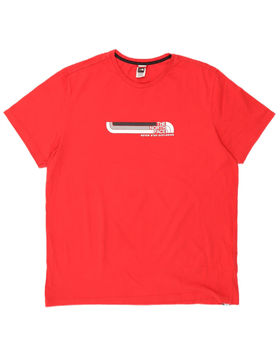 THE NORTH FACE Herre Grafisk T-Shirt Top 2XL Rød Bomuld