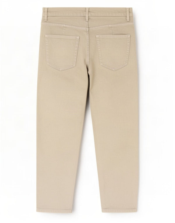 Marks & Spencer Dame Mom Crop Tapered Jeans UK 10 Small W28 L25 Khaki