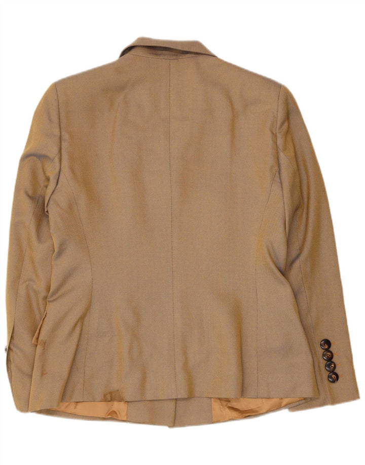 Escada Dame Elements Blazer Jacket UK 12 Medium Beige Sildeben