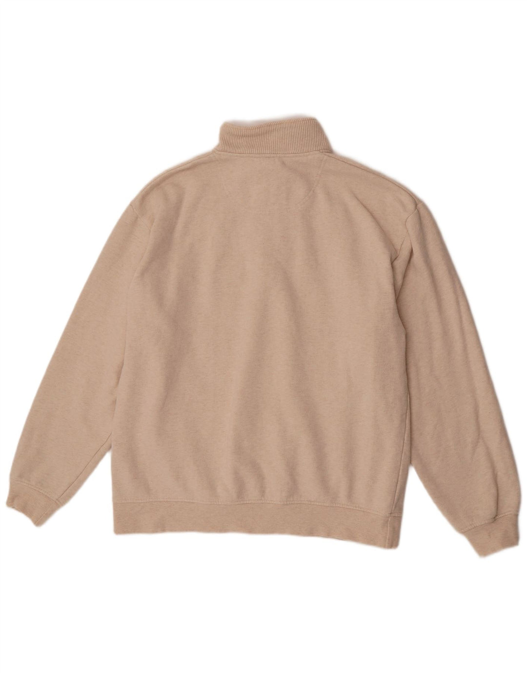 Orvis Sweatshirt med lynlås til mænd, stor beige flækket bomuld