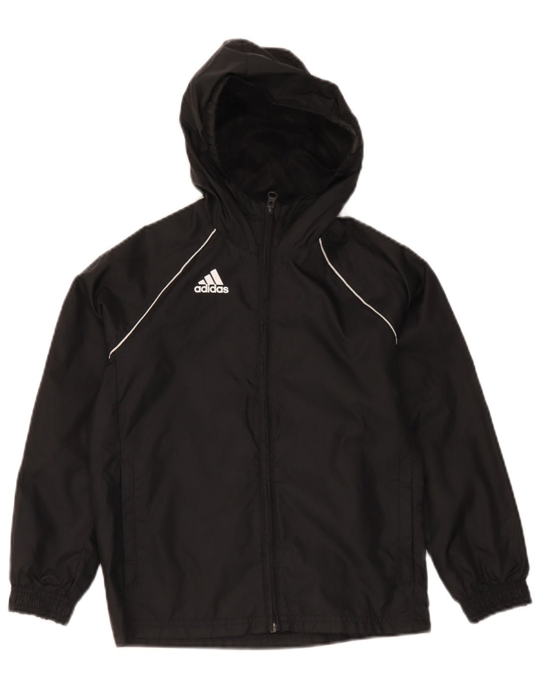 Adidas Regnjakke med hætte til drenge 7-8 år Sort polyester