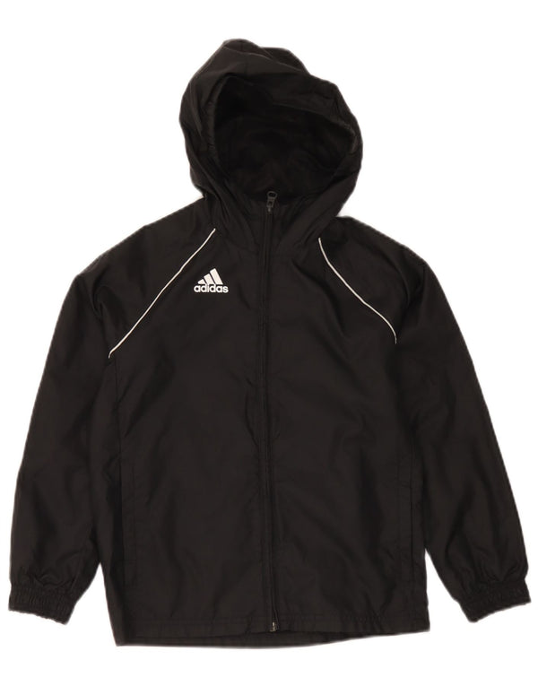 Adidas Regnjakke med hætte til drenge 7-8 år Sort polyester