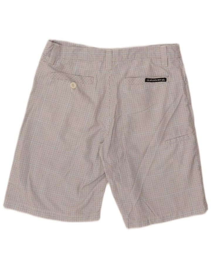 Quiksilver Herre Cargo Shorts W32 Stor hvid ternet polyester