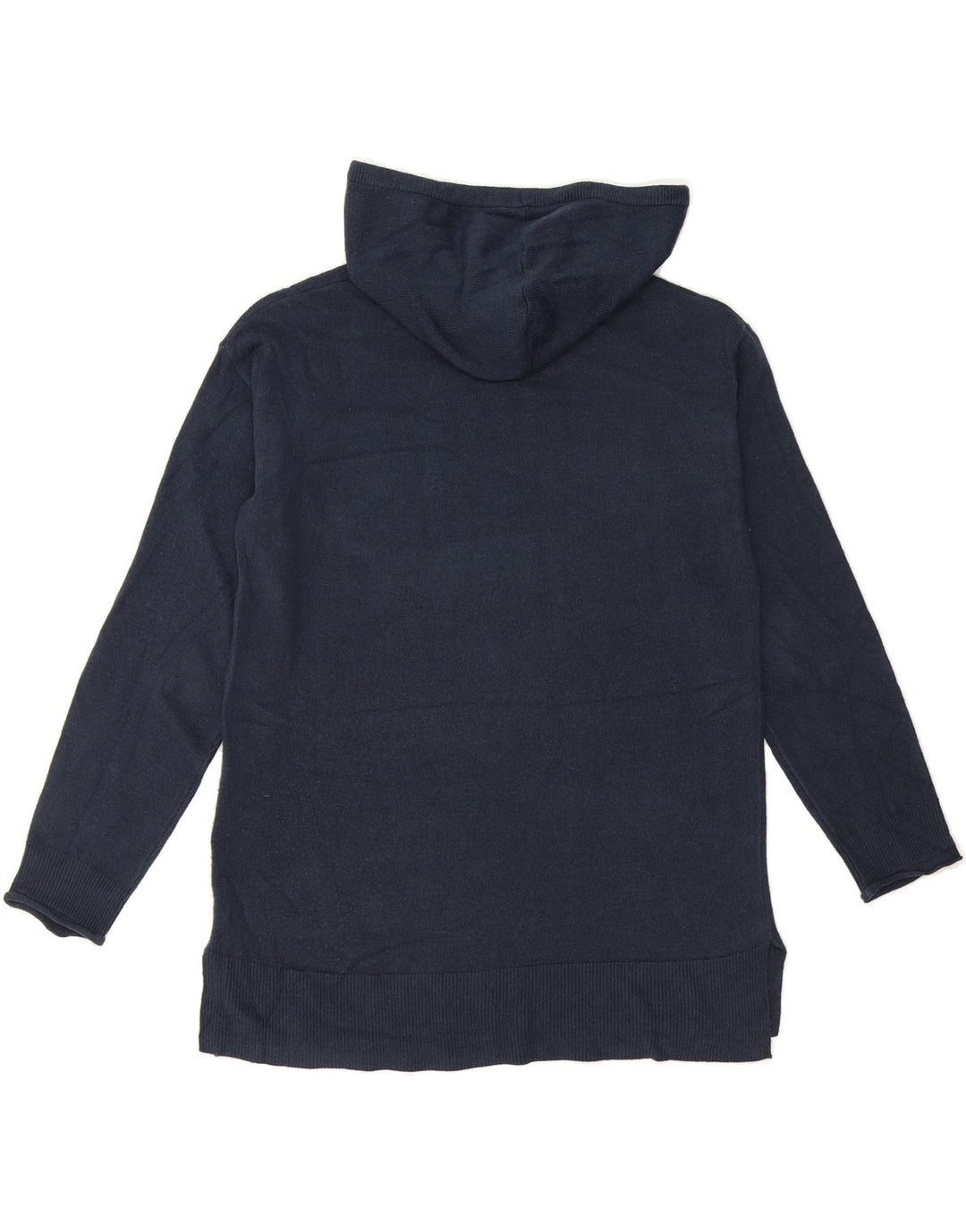 MARKS & SPENCER Womens Oversized Hoodie Jumper UK 10 Small Navy Blue Vintage Marks & Spencer and Second-Hand Marks & Spencer from Messina Hembry 