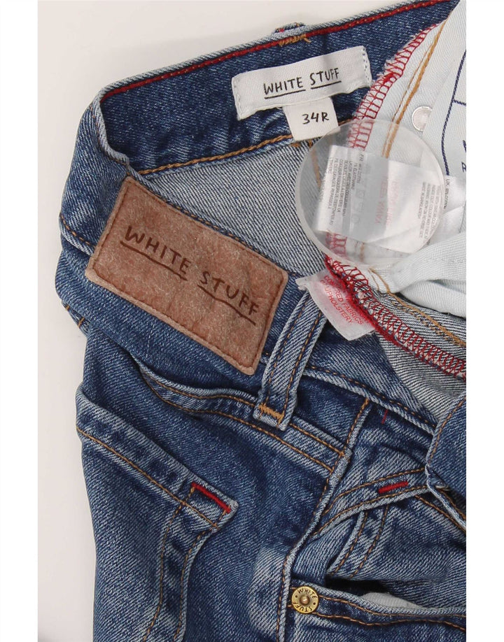 White Stuff Herre Distressed Slim Jeans W34 L31 Blå Bomuld