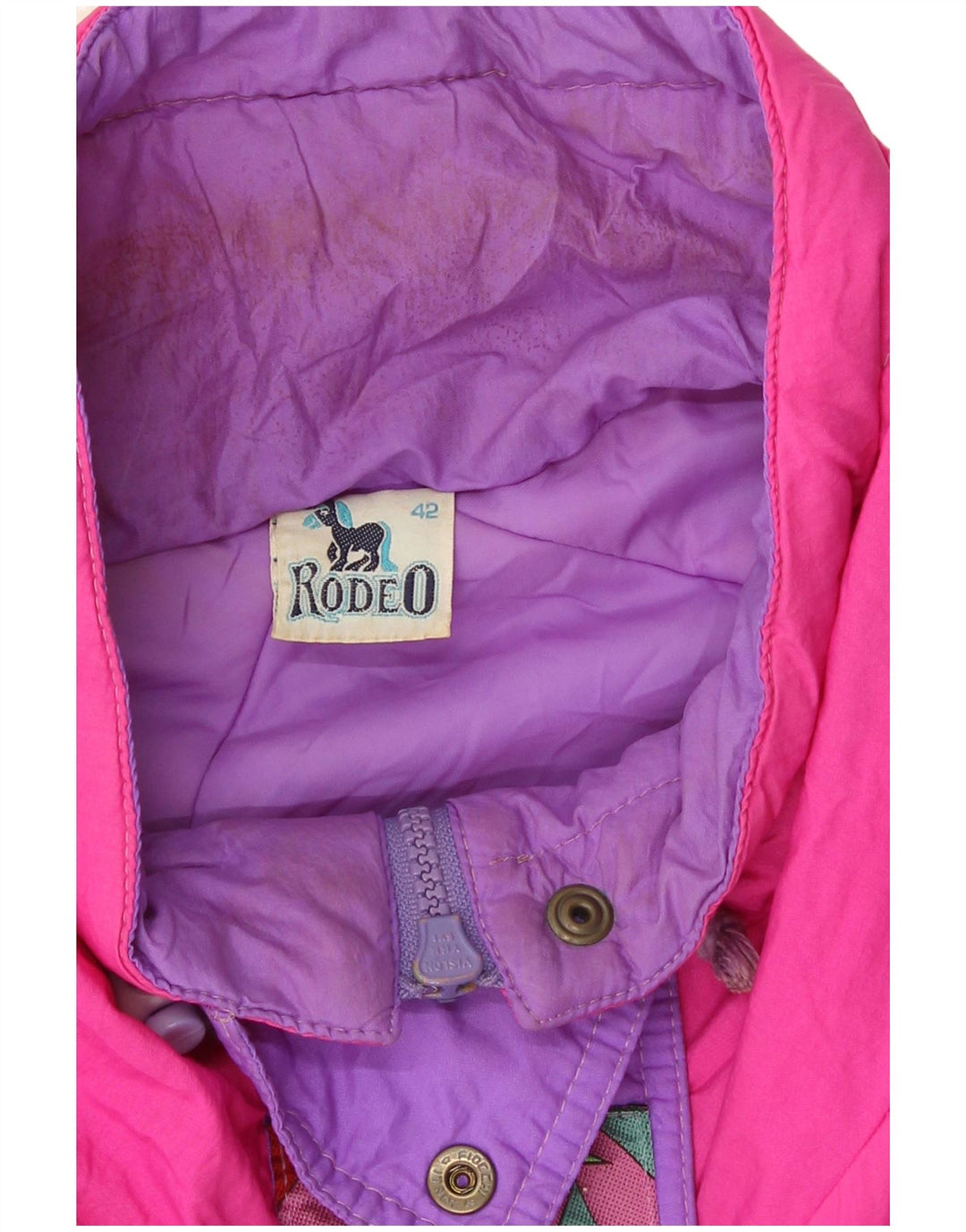 Rodeo Dame Oversized Skijakke EU 42 Stor Flerfarvet Colourblock