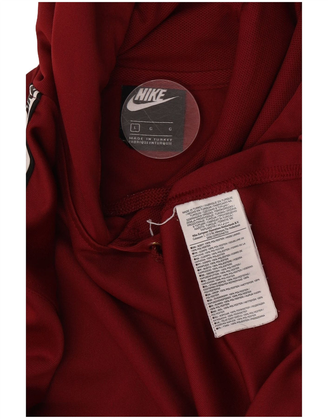Nike grafisk hættetrøje til mænd Large Burgundy Polyester