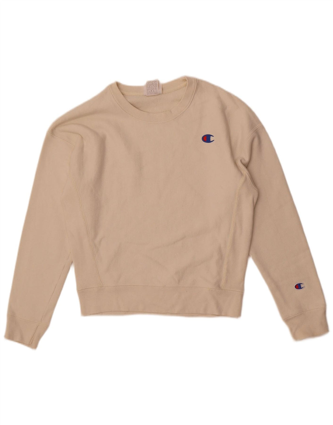 Champion Womens Reverse Weave Oversized Sweatshirt Jumper UK 10 Small White