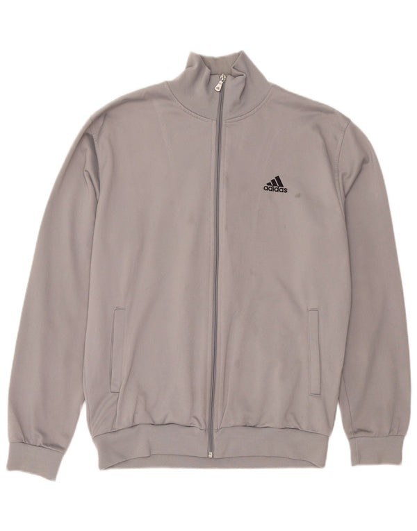 Adidas Træningsdragt til mænd, topjakke, stor grå polyester