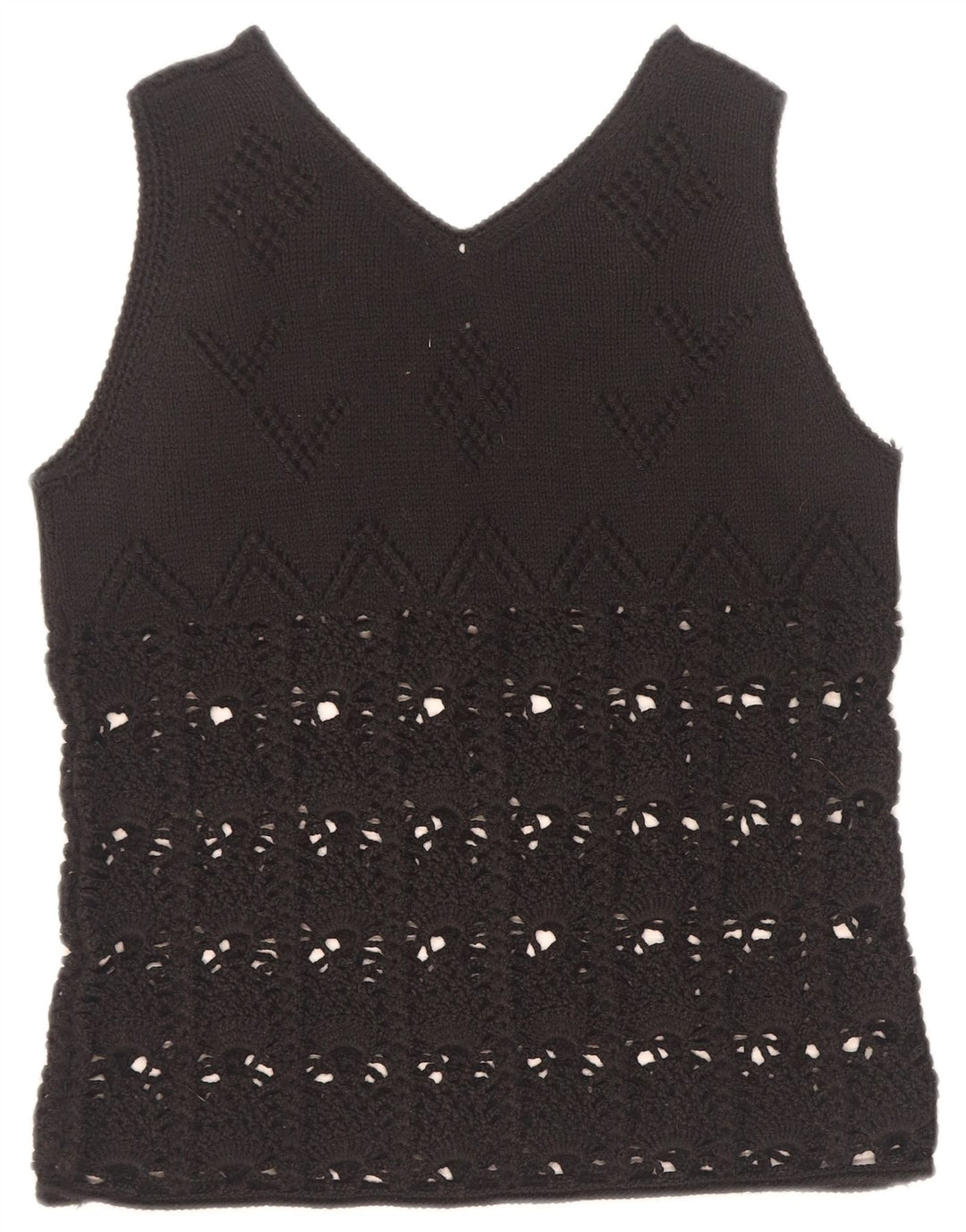 Vintage Dame Vest Tank Top UK 12 Medium Sort