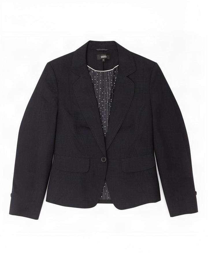Marks & Spencer Dame 1-knaps blazerjakke UK 14 Medium Navy Blue