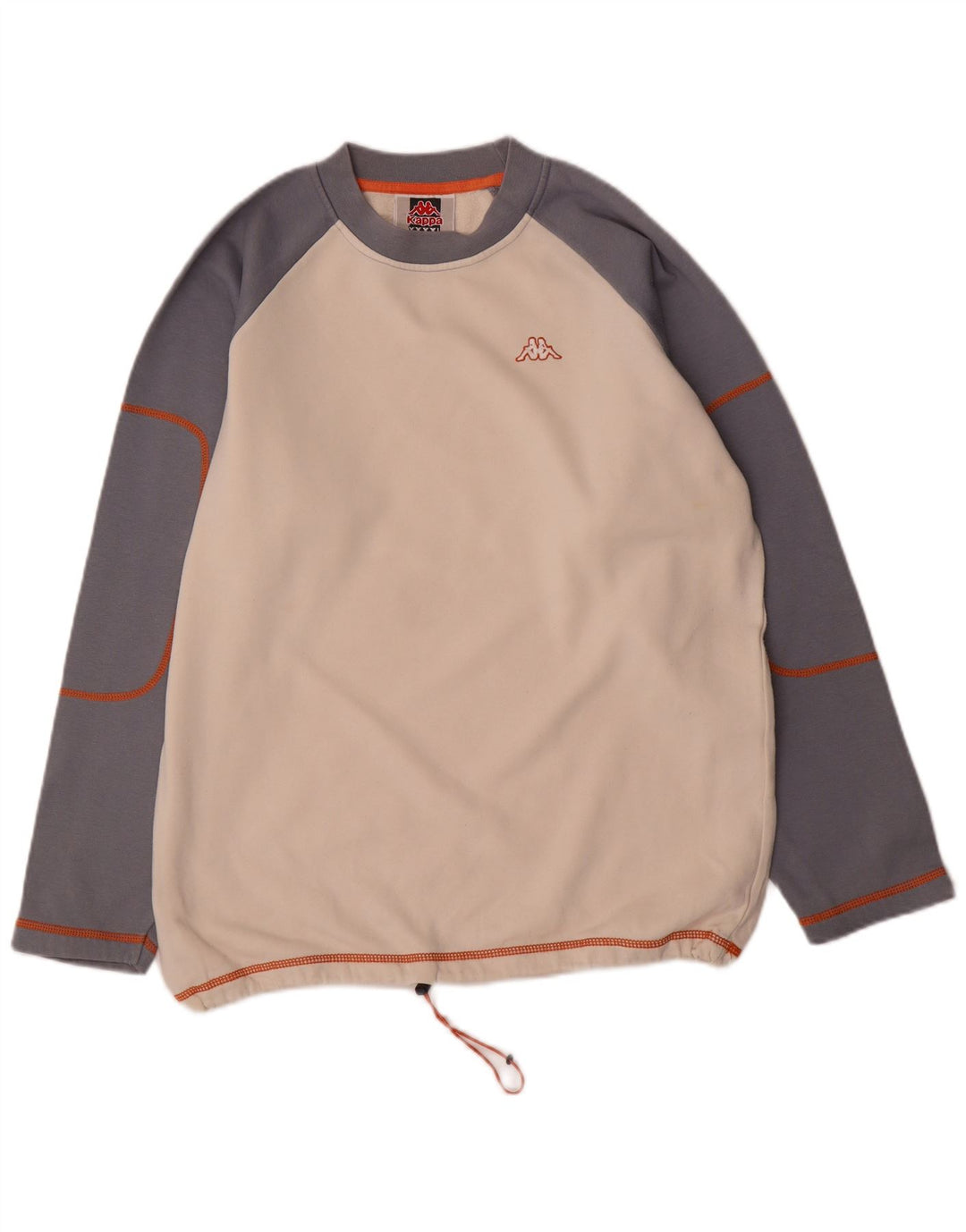Kappa Boys Sweatshirt Jumper 15-16 år 3XL Beige Colourblock Bomuld
