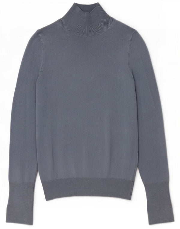 Zara Dame Turtle Neck Jumper Sweater UK 10 Small Blue