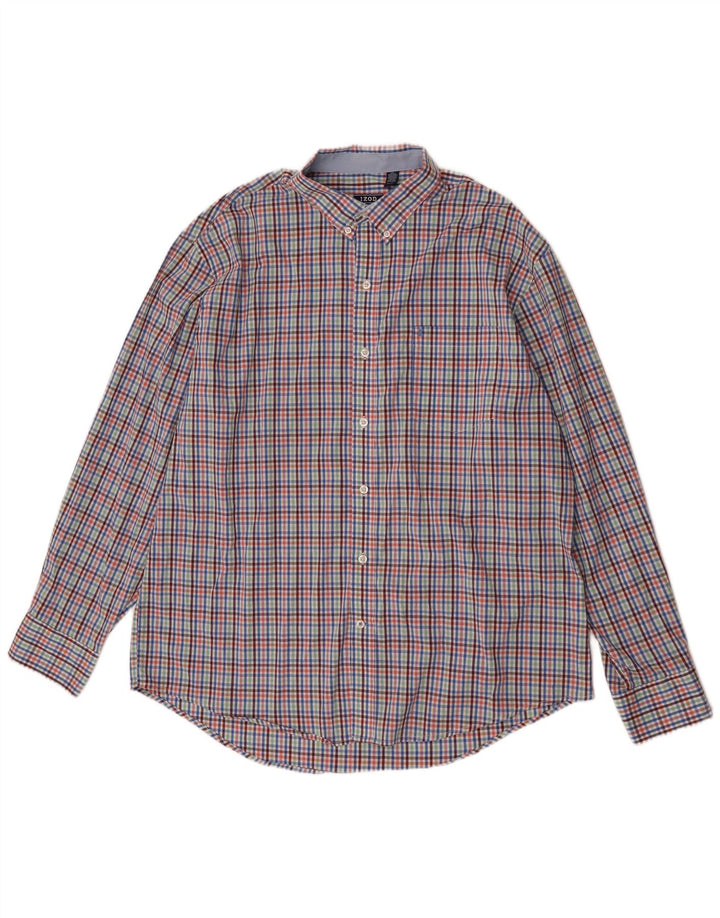 Izod Herreskjorte XL Flerfarvet Gingham Bomuld