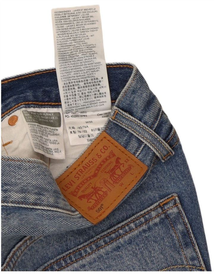 LEVI'S Womens 501 denimshorts W30 Medium Blue Bomuld