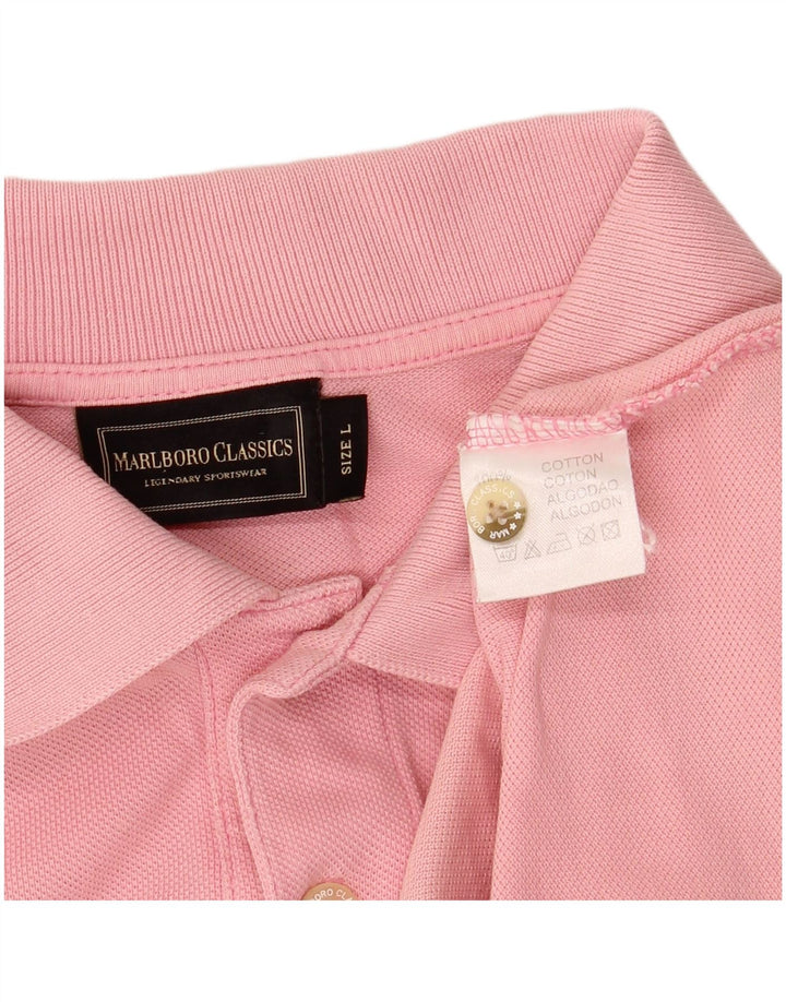 MARLBORO CLASSICS Poloskjorte til mænd Stor Pink Bomuld