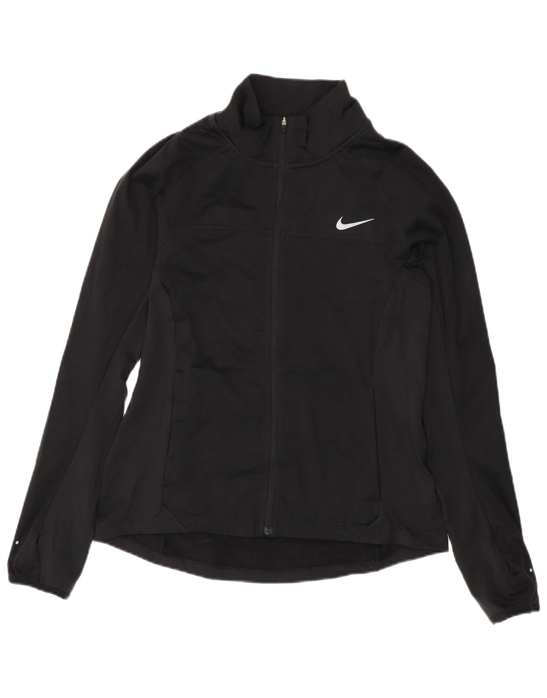 NIKE træningsdragt topjakke til kvinder UK 14 Medium Sort Polyester