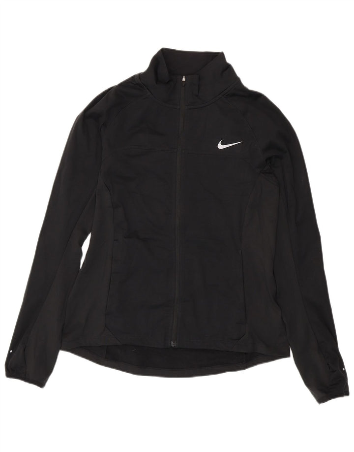 NIKE træningsdragt topjakke til kvinder UK 14 Medium Sort Polyester