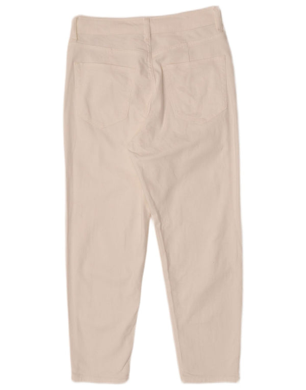 Marks & Spencer Womens Cropped Jeans UK 10 Small W28 L25 Beige Bomuld