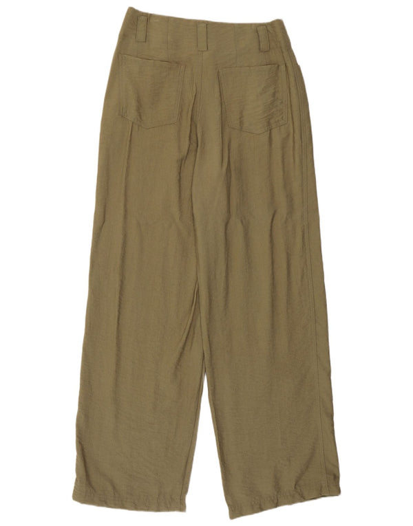 Dkny Dame Højtaljede Loose Fit Casual Bukser US 4 Small W26 L31 Grøn