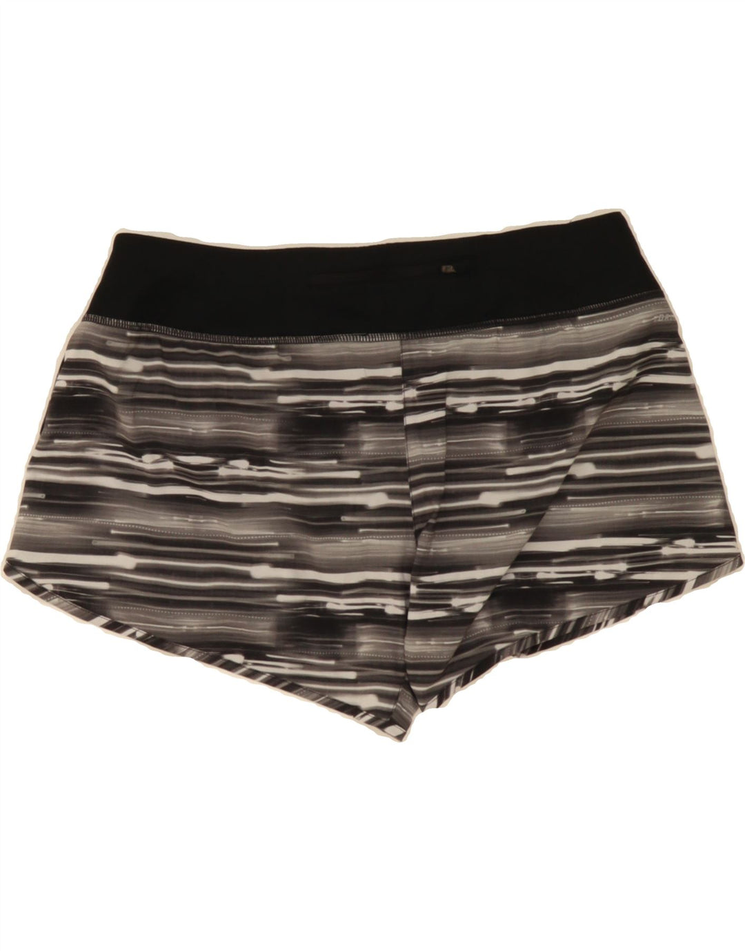 NIKE Womens Dri Fit Sport Shorts UK 16 Large Black Striped Polyester Vintage Nike and Second-Hand Nike from Messina Hembry 